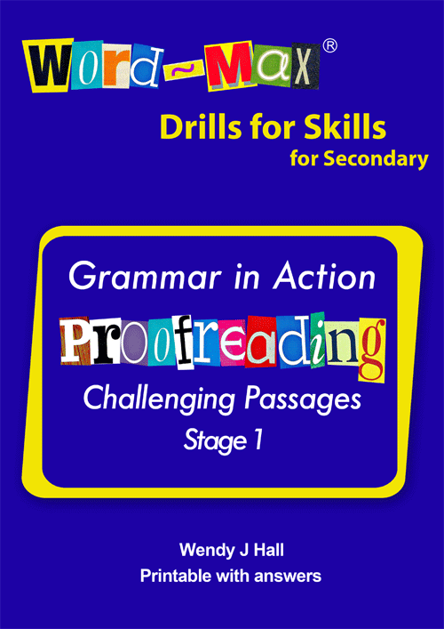 Word-Max | Drills for Skills for Secondary - Proofreading - Stage 1